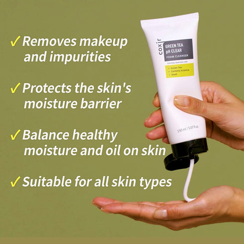 Green Tea pH Clear Foam Cleanser - WowSkin Romania